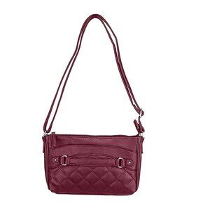 Quilted Crossbody Bag with CCW Compartment, Red